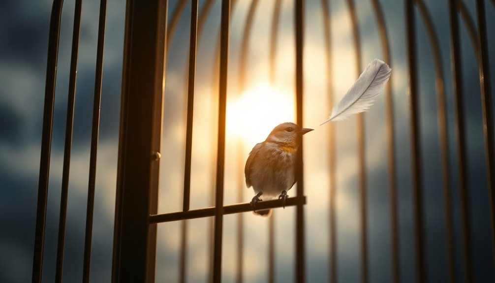 caged bird symbolizes resilience