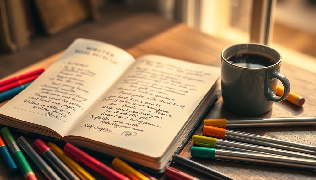 organized writer s notebook inspiration